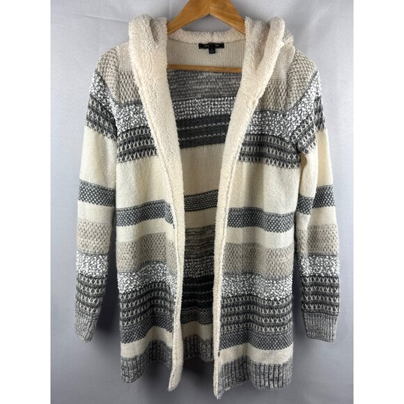 Lety & Me Womens Hooded Cardigan Sweater Size S Acrylic & Polyester Made In Chin - Picture 1 of 4